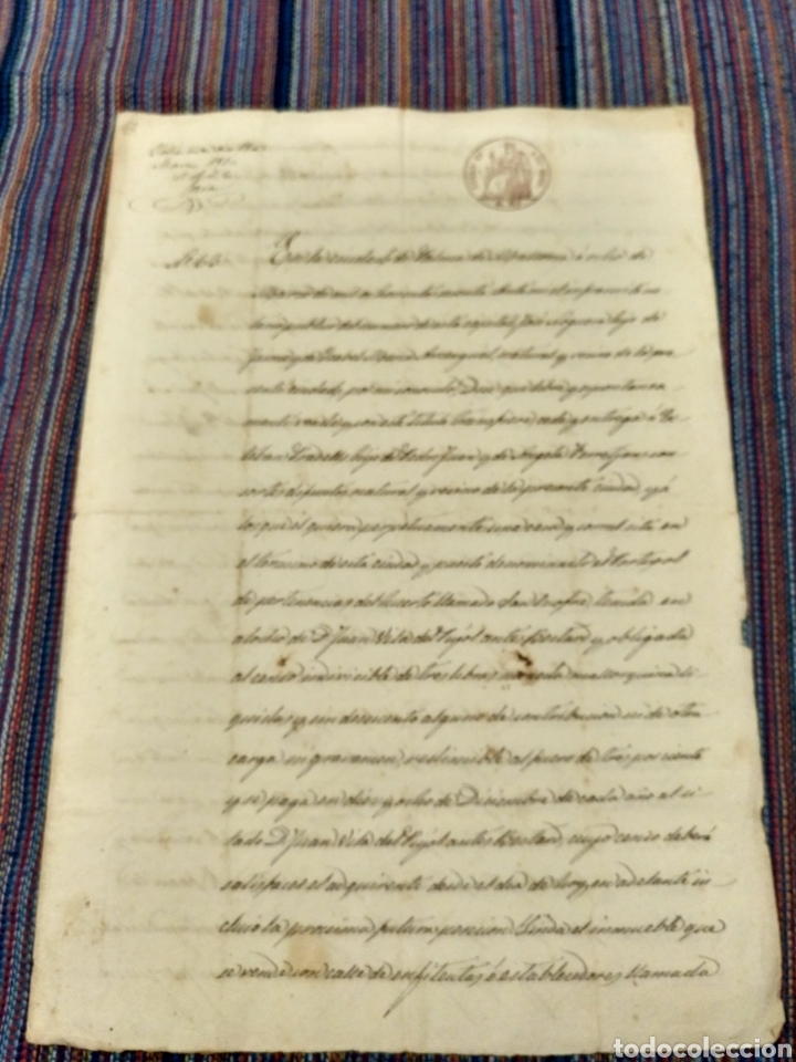 Documents Anciens: 1860 DOCUMENTO DOS HOJAS RELATIVO A PALMA DE MALLORCA