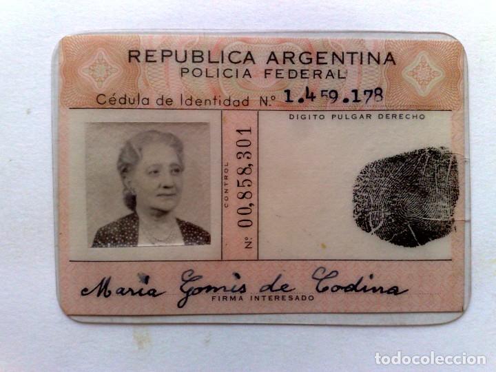 Documentos antiguos: TARJETA IDENTIDAD DE REP&Uacute;BLICA ARGENTINA,BARCELONA 1890 (RARO) DESCRIPCI&Oacute;N.
