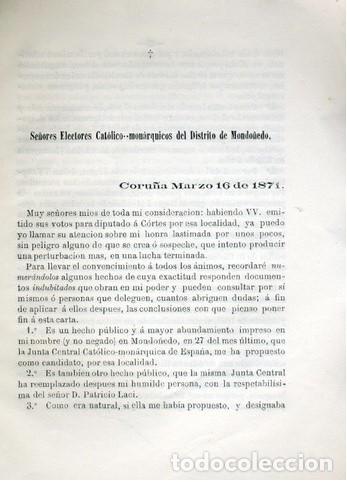 Documentos antiguos: SE&Ntilde;ORES ELECTORES DISTRITO MONDO&Ntilde;EDO - Foto 1