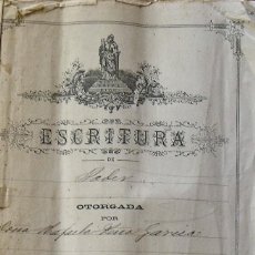 Documentos antiguos: ESCRITURA DE PODER. RAFAELA PEÑA GARCÍA. ROBERTO CANO FLORES. 1910. MELILLA. SALVADOR PEÑA MACIAS.. Lote 215641091