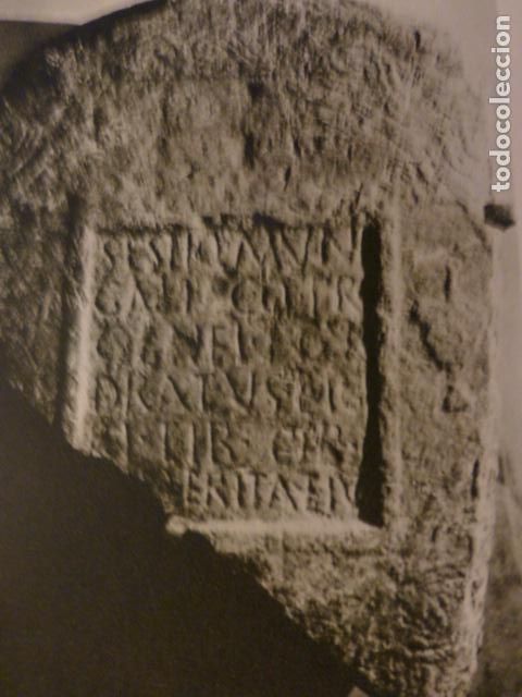 Alte Dokumente: VALDUNO ASTURIAS ESTELA ROMANA ANTIGUO HUECOGRABADO
