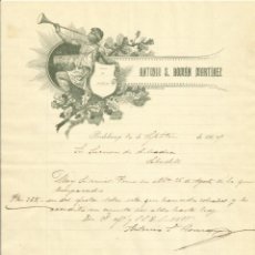 Documentos antiguos: ANTONIO S. ROMÁN MARTÍNEZ. FÁBRICA DE BAYETAS. PRADOLUENGO. BURGOS 1907. CARTA A A. BADÍA. SABADELL.