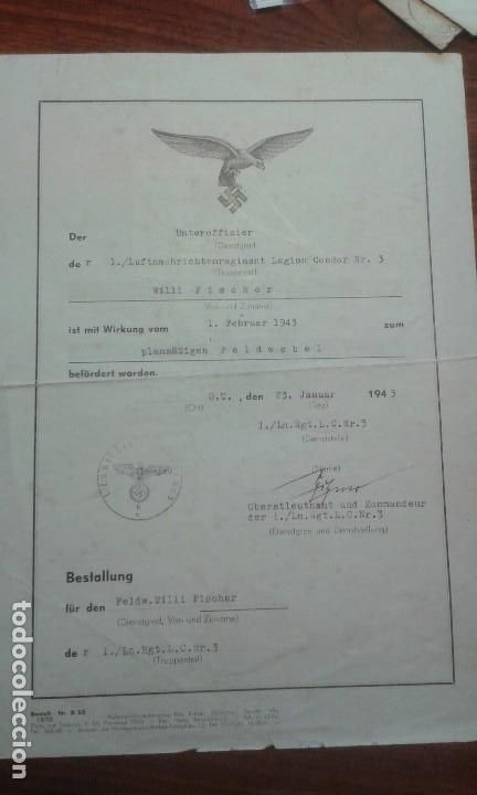 Documentos antiguos: Conjunto de documentos de un soldado de la Legion Condor - Foto 1