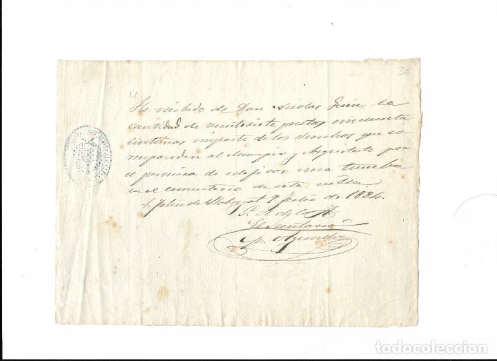 Documentos antiguos: Carta de pago por 27,50 ptas en 1884