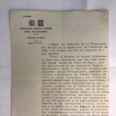Documentos antiguos: REPUBLICA POBLA DE SEGUR DESESTIMAR RECURSO FIRMA MINISTRO DE GOBERNACIÓN J. ZUGAZAGOITIA (A.1938). Lote 218737638