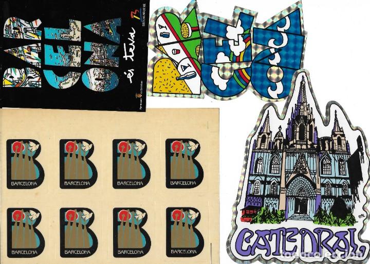 Documentos antiguos: Etiquetas adhesivas de BARCELONA. A&ntilde;os 80-90
