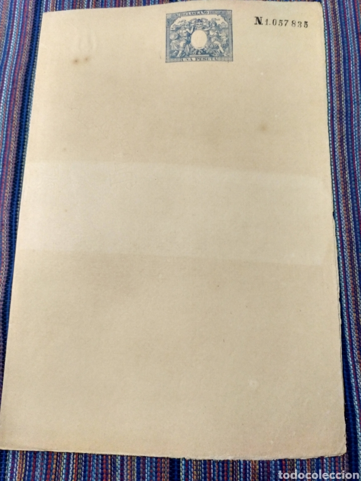 Documents Anciens: DOCUMENTO DOS HOJAS 1885 SIN ESCRIBIR SELLO UNA PESETA