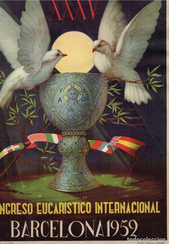 Documentos antiguos: 1952 CONGRESO EUCAR&Iacute;STICO INTERNACIONAL BARCELONA - Foto 1