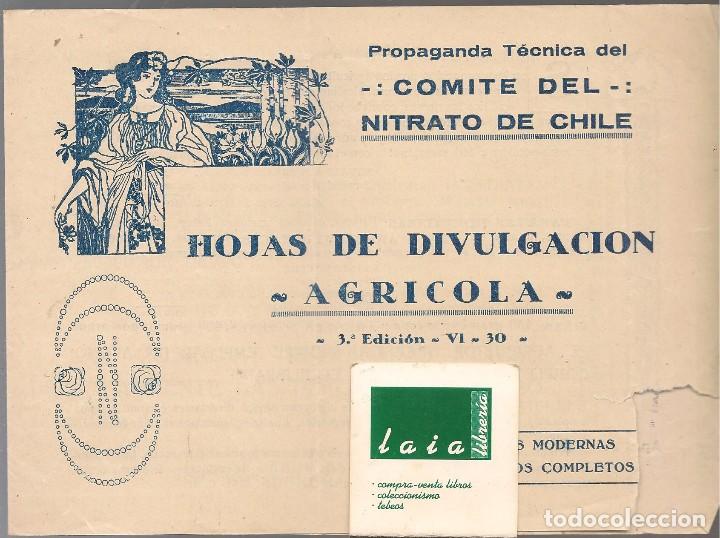 Documentos antiguos: propaganda del COMIT&Eacute; NITRATO DE CHILE, MADRID- VALENCIA, 2 HOJAS .... . - Foto 1