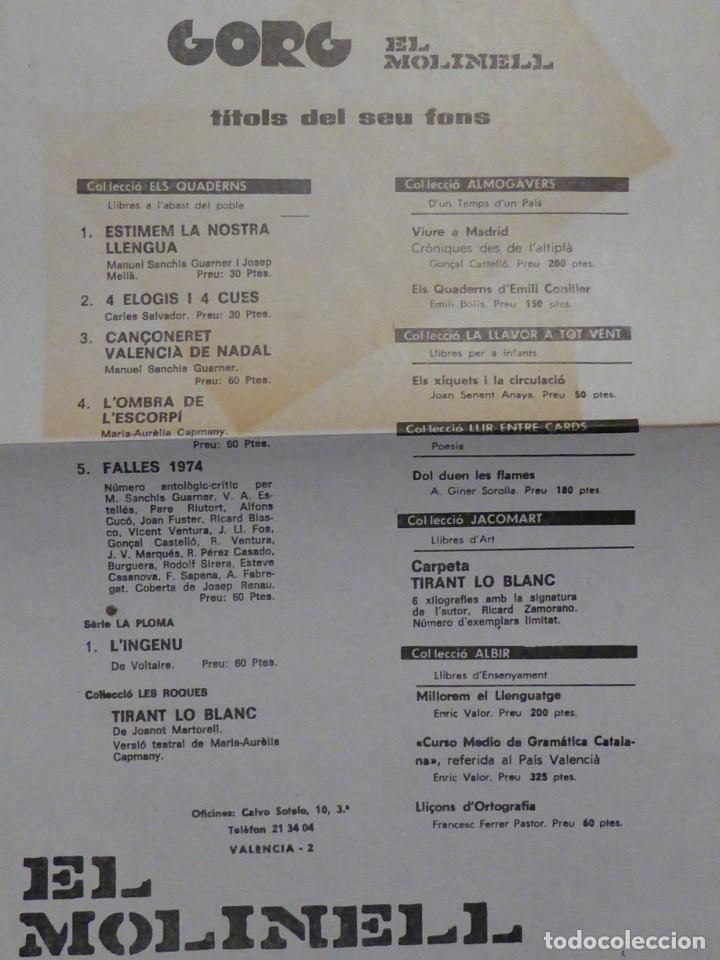 Documentos antiguos: 3 Folios de la Editorial GORG. T&iacute;tulos, colecciones, novedades...1970
