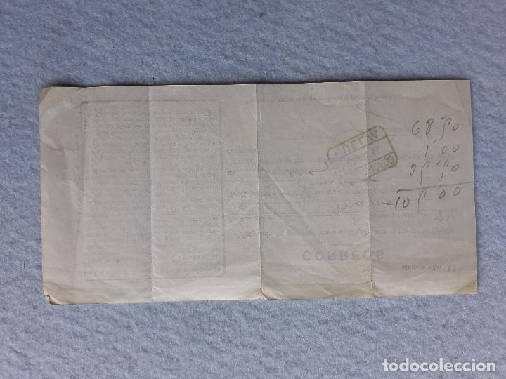 Documentos antiguos: Correos. Antiguo Certificado. 13 Julio de 1935 - Foto 3
