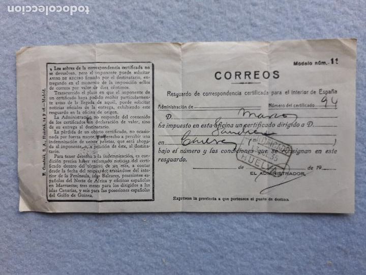 Documentos antiguos: Correos. Antiguo Certificado. 13 Julio de 1935 - Foto 1