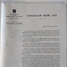 Documentos antiguos: RENFE - FERROCARRILES - CIRCULAR 410 (ACCIDENTES) - 62 Y 63 (REGLAMENTACIÓN). Lote 224334867