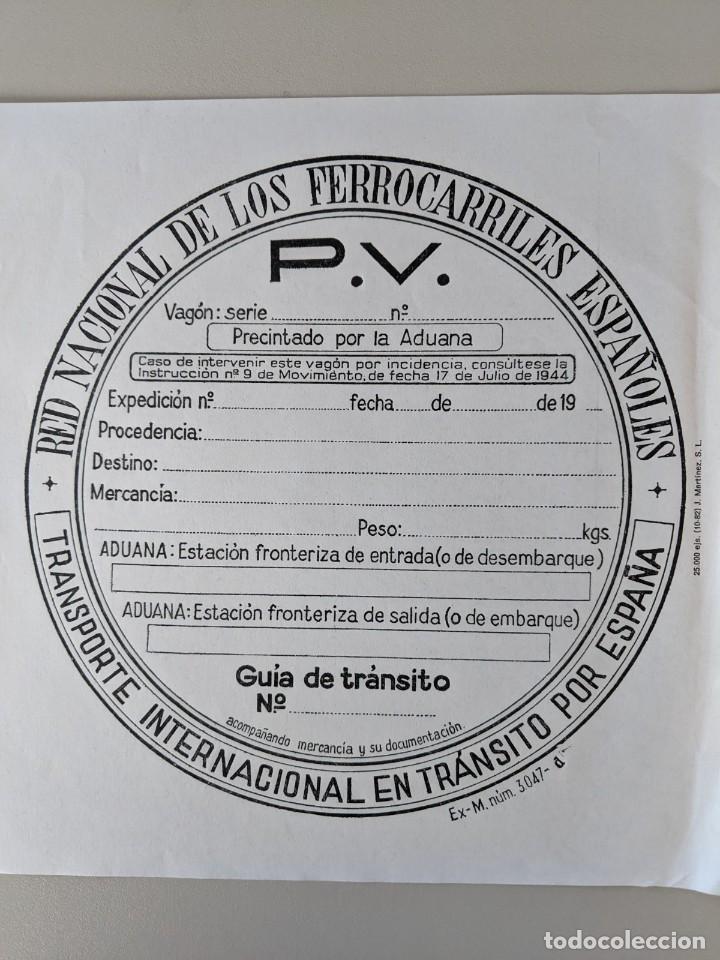 Documentos antiguos: ANTIGUOS IMPRESOS DE RENFE (7) FERROCARRILES, IMPECABLES - Foto 1
