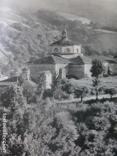 Documentos antigos: SAMOS LUGO MONASTERIO ANTIGUA LAMINA A&Ntilde;OS 40