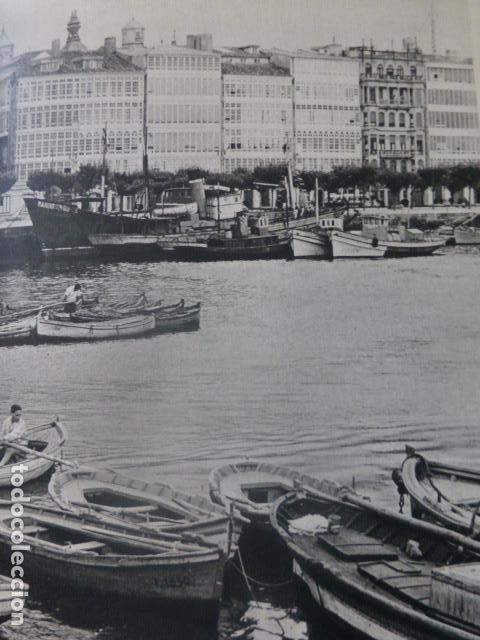 Old Documents: LA CORU&Ntilde;A LA MARINA ANTIGUA LAMINA A&Ntilde;OS 40