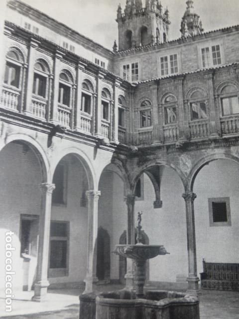 Documentos antiguos: SANTIAGO DE COMPOSTELA LA CORU&Ntilde;A HOSPITAL REAL ANTIGUA LAMINA A&Ntilde;OS 40