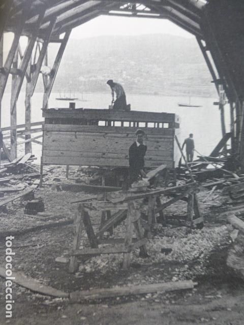 Documentos antiguos: RIA DE VIGO PONTEVEDRA ASTILLERO ANTIGUA LAMINA A&Ntilde;OS 40