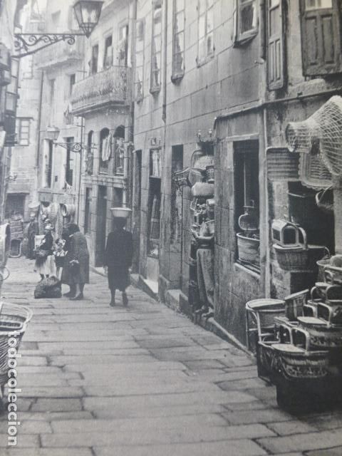 Documentos antiguos: VIGO PONTEVEDRA ESCENA URBANA ANTIGUA LAMINA A&Ntilde;OS 40