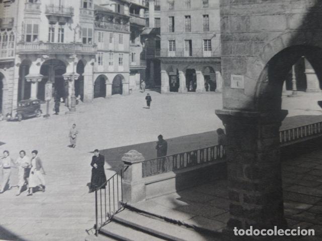 Documentos antiguos: ORENSE PLAZA MAYOR ANTIGUA LAMINA A&Ntilde;OS 40