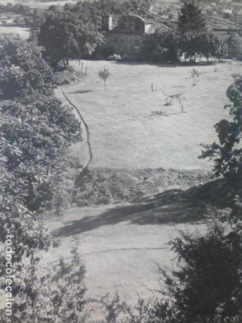 Documentos antiguos: SOBRADO DE TRIVES ORENSE PAISAJE ANTIGUA LAMINA A&Ntilde;OS 40