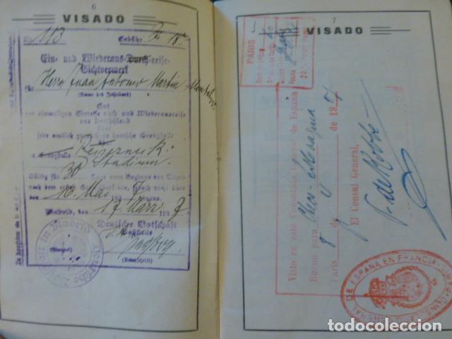 Documentos antiguos: PASAPORTE ESPA&Ntilde;A 1927 - Foto 5