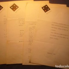 Documentos antiguos: LOTE CON TRES CONVOCATORIAS Y UN PROYECTO DE ACTA DE LA ASOCIACION - AMICS DE JOAN BROSSA - (1987)