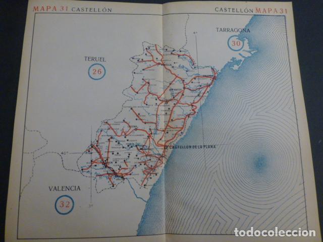 Documentos antigos: CASTELLON MAPA DE LA PROVINCIA A&Ntilde;OS 30 22 X 19 ,5 CMTS
