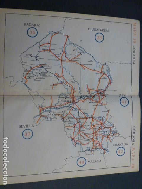 Documentos antiguos: CORDOBA MAPA DE LA PROVINCIA A&Ntilde;OS 30 22 X 19 ,5 CMTS