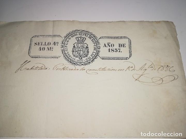 Documentos antiguos: PAPEL TIMBRADO SELLO 4&ordm; 40 MS - Foto 2