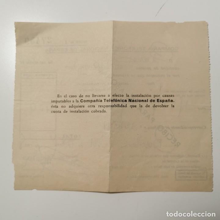 Documentos antiguos: ANTIGUO DOCUMENTO - COMPA&Ntilde;IA TELEFONICA NACIONAL DE ESPA&Ntilde;A - A&Ntilde;O 1958 - Foto 2