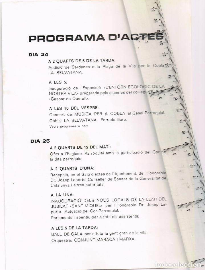 Documentos antiguos: 1984 AMER Programa Inauguraci&oacute; de la Llar del Jubilat &rdquo;Sant Miquel&rdquo; Benvinguts a la Nova Llar - Foto 2