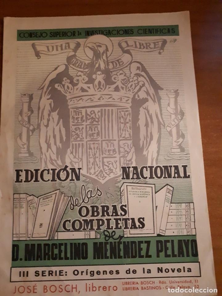 Documentos antiguos: Edicion nacional de las obras completas de Marcelino Menendez