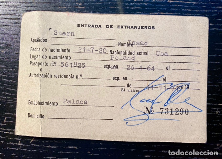 Documentos antiguos: Issac Stern violinista - Foto 1