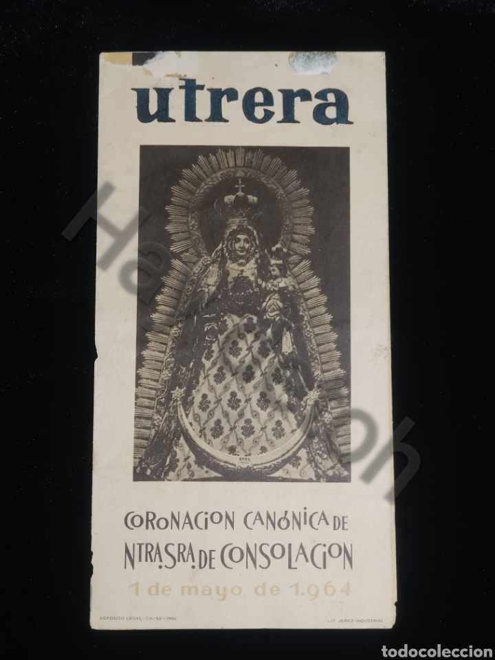 Documentos antiguos: 1 de Mayo de 1964, coronacion canonica de Ntra. Sra. De consolacion.Programa. - Foto 1