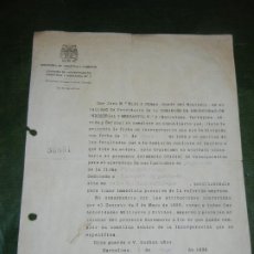Documentos antiguos: MINIST.IND. Y COM.COMISION INCORP. IND.Y MERCANT. N2 AUTORIZ.POSESION EMPRESA JULIO BONET NINOT 1939