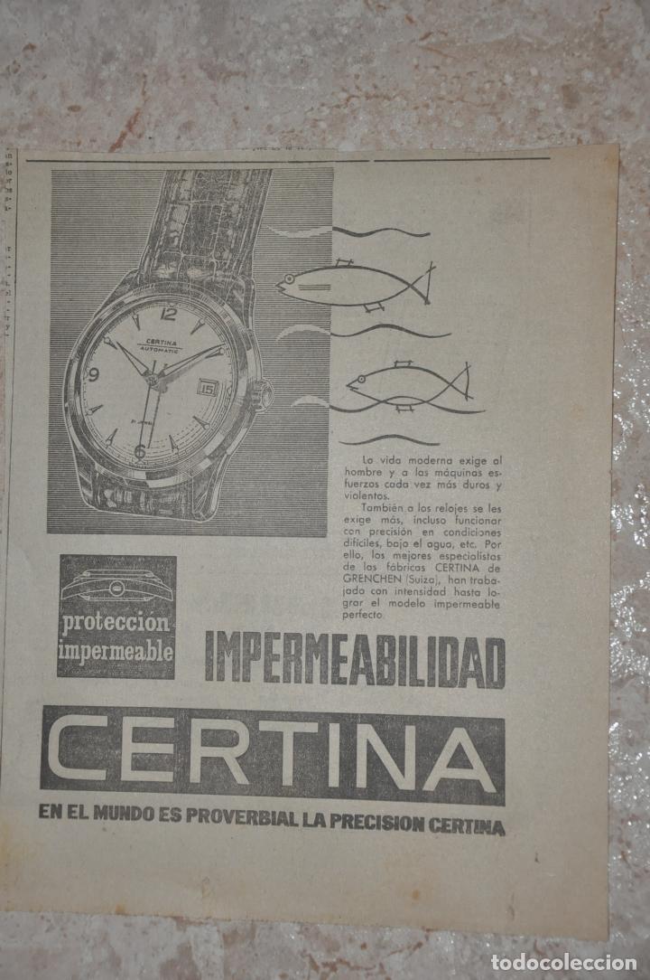 Documentos antiguos: anuncio relojes certina - Foto 1