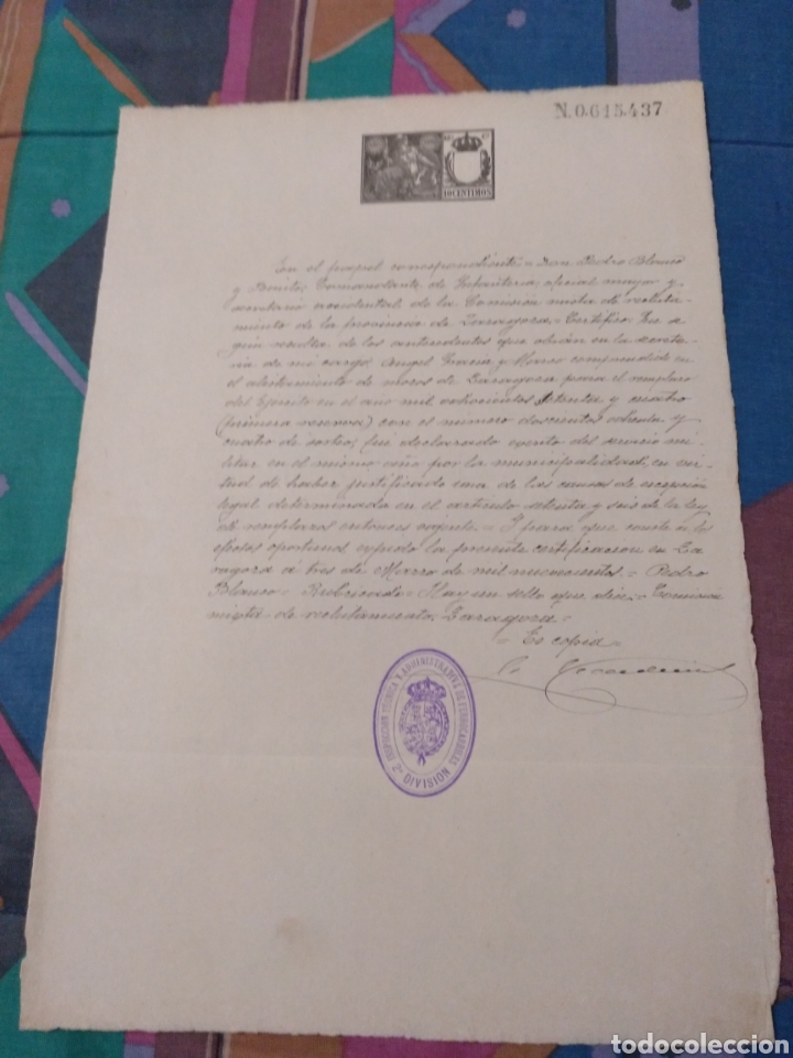 Documentos antiguos: DOCUMENTO UNA HOJA RELATIVA A RECLUTAMIENTO ZARAGOZA SELLO FERROCARRILES