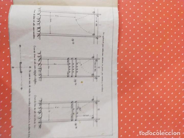 Documentos antiguos: Cuadernillo antiguo con figuras de construcci&oacute;n de l&iacute;neas telef&oacute;nicas - Foto 7