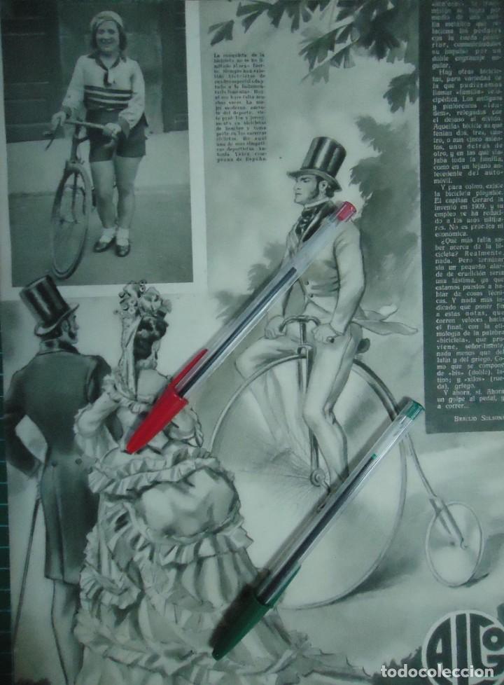 Documentos antiguos: ilustracion vintage emilio freixas bicileta velocipedo ciclismo espa&ntilde;a ciclista espa&ntilde;ol tour giro