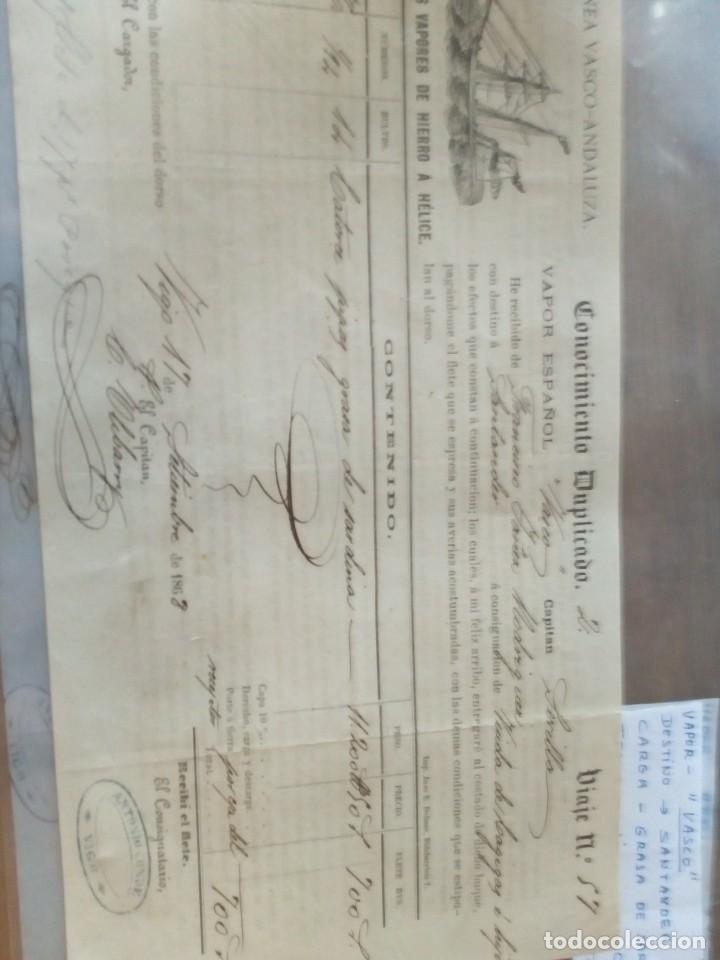 Documentos antiguos: documento navegaci&oacute;n 1868 - Foto 1