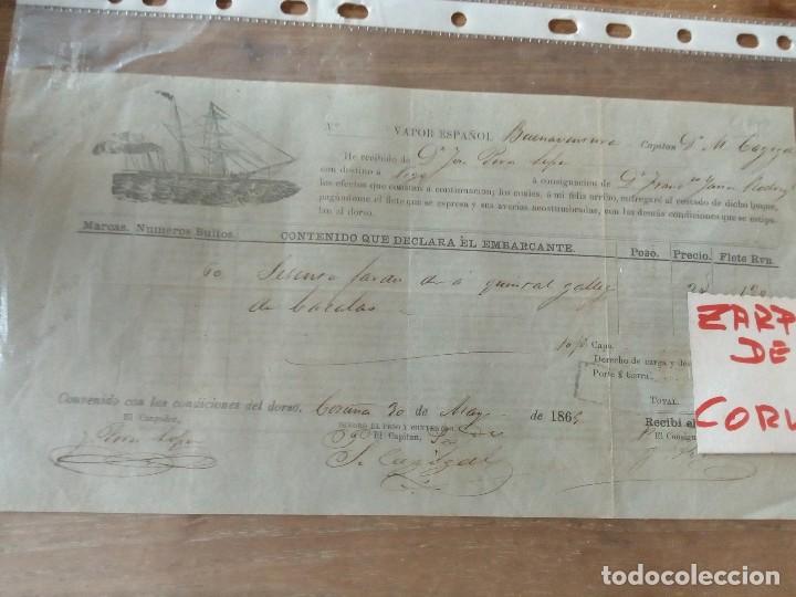 Documentos antiguos: documento navegaci&oacute;n 1869 - Foto 1