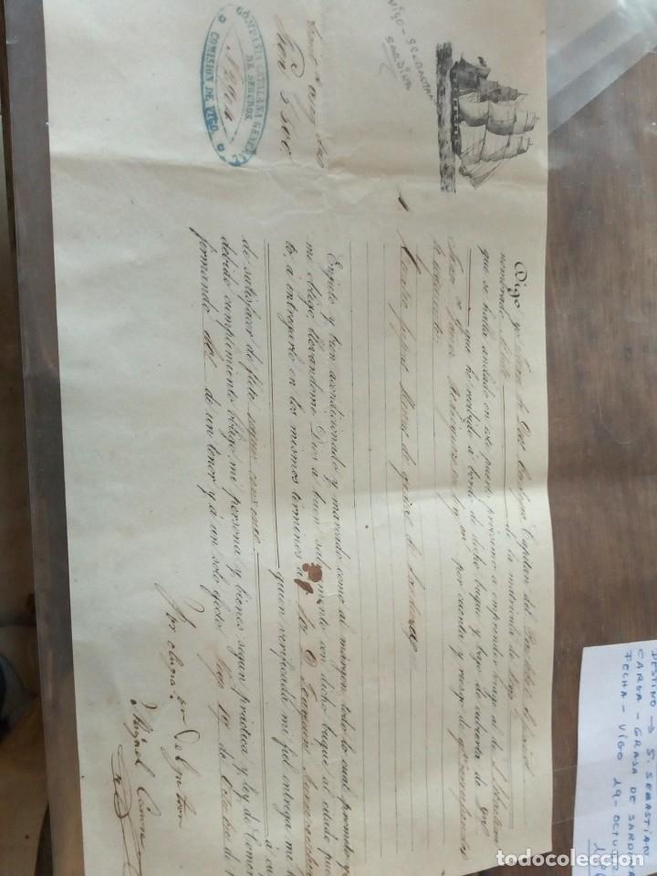 Documentos antiguos: documento navegaci&oacute;n1860 - Foto 1