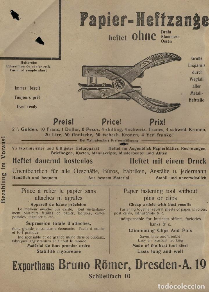 Documentos antiguos: Grapadora Papier-Heftzange sin grapas - Foto 1