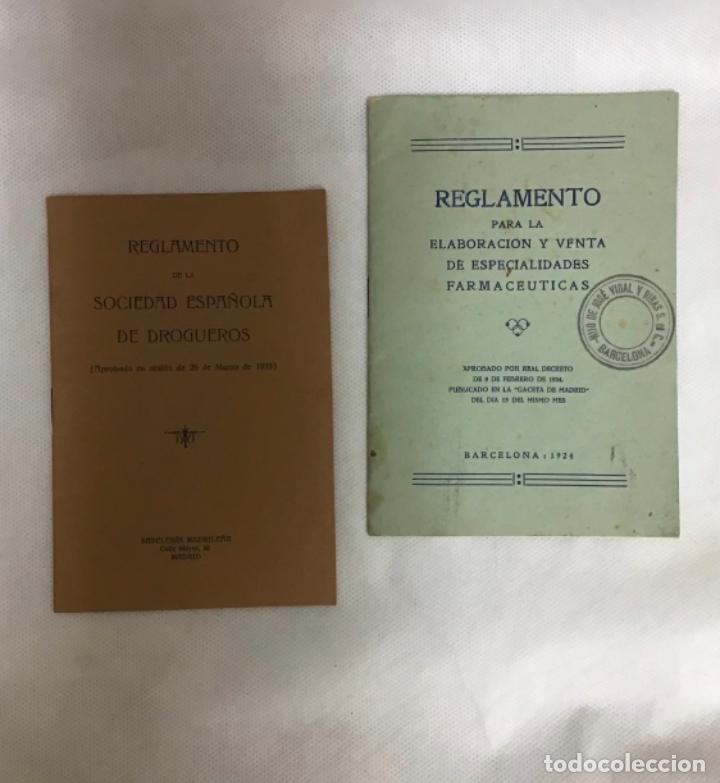 Documentos antiguos: REGLAMENTO DE FARMAC&Eacute;UTICAS Y DROGEROS A&Ntilde;OS 20 - Foto 1