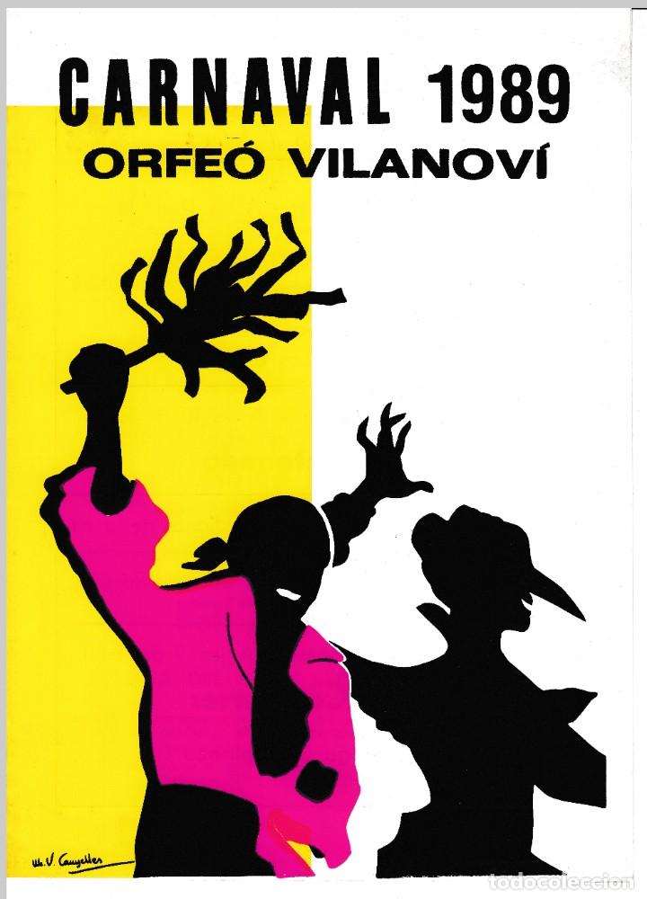 Documents Anciens: 1989 VILANOVA Y LA GELTRU (BARCELONA) PROGRAMA ORFEO VILANOVI