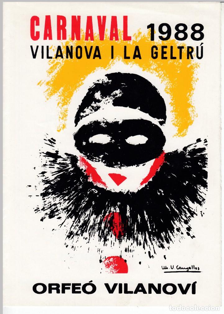 Documentos antiguos: 1988 VILANOVA Y LA GELTRU (BARCELONA) PROGRAMA ORFEO VILANOVI - Foto 1