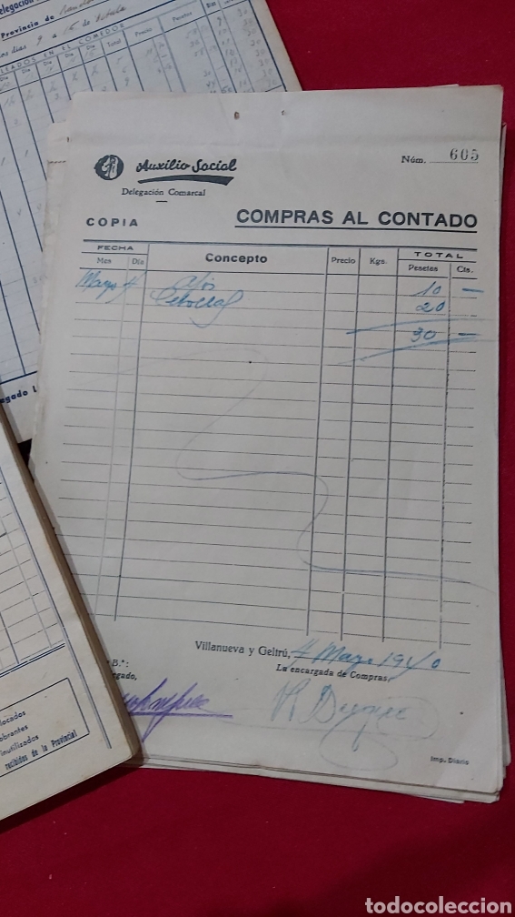 Documentos antiguos: LOTE DOCUMENTOS AUXILIO SOCIAL VILANOVA I LA GELTR&Uacute; - Foto 2