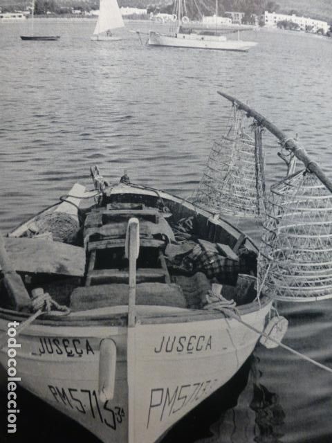 Documentos antiguos: SAN ANTONIO IBIZA DETALLE DEL PUERTO ANTIGUA LAMINA HUECOGRABADO A&Ntilde;OS 40