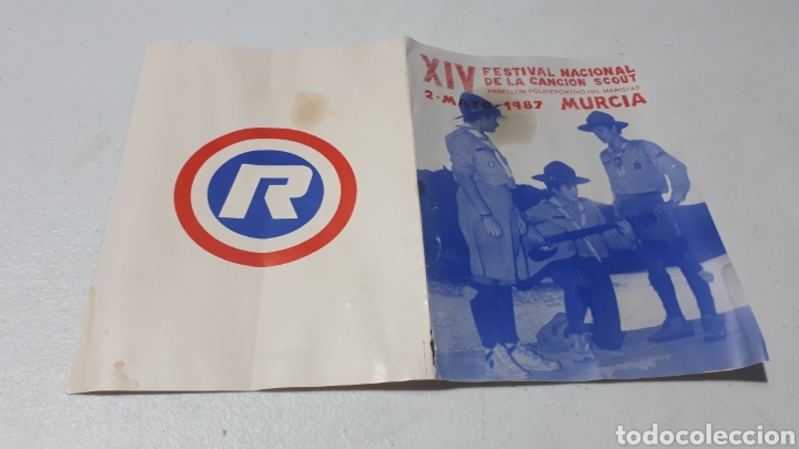 Documentos antiguos: FLYER XIV FESTIVAL NACIONAL DE LA CANCI&Oacute;N SCOUT 2 DE MAYO 1987 MURCIA REPSOL